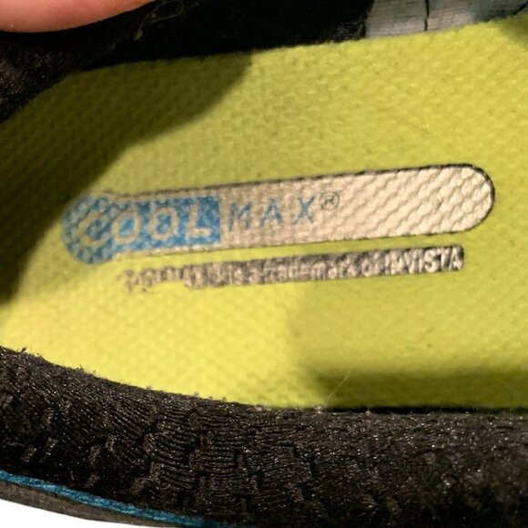 Fila Women's Black Neon Blue Lace Up DLS Foam Cool Max Running Shoes Sz 7 #215i - Picture 10 of 10